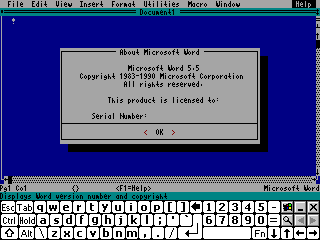 Microsoft Word for DOS 5.5